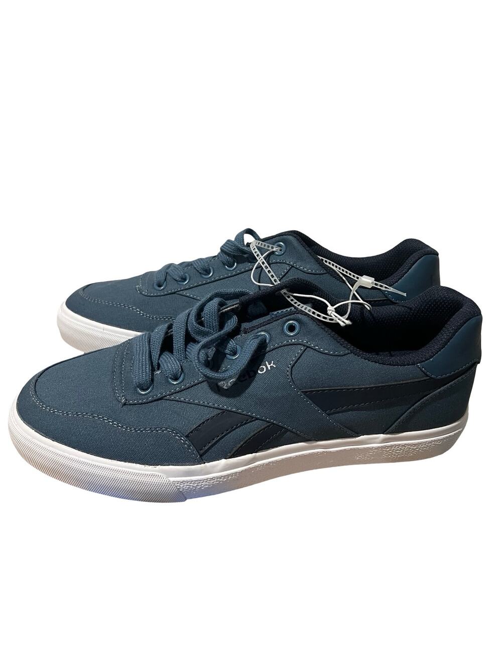 Reebok Mens Size 10.5 Blue Canvas Low Top Sneakers Lace Up Casual Shoes